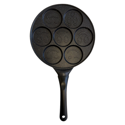 7-Hole Non-Stick Pancake Pan with Waffle Mold