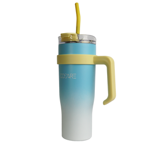 COSARE - 40oz Gradient Stainless Steel Tumbler with Lid, Straw & Handle