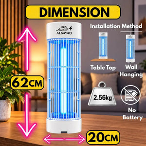 ALSAYAD PRO Smart 3800V Insect Killer Electric 15W UV Light - White