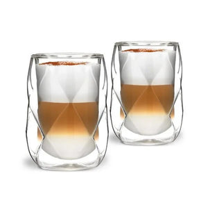Vialli Design - Set of 2 double-walled glasses Geo 250ML - 7572