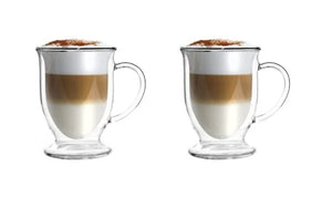 Vialli Design - Set of 2 double-walled latte glasses Amo 250ML - 26421